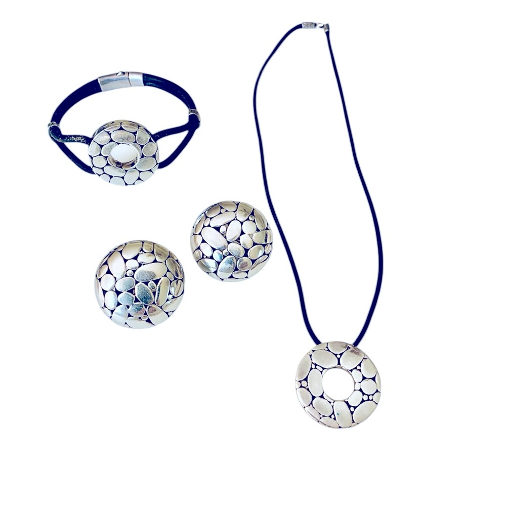 John Hardy Sterling Kali Set : Pendant, Bracelet, Earrings 💃